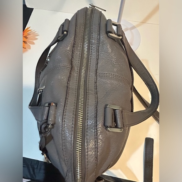 Michael Kors Gray Leather Shoulder Bag - Picture 8 of 12